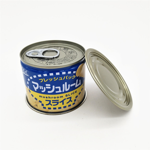 metal tin can for canned mushroom